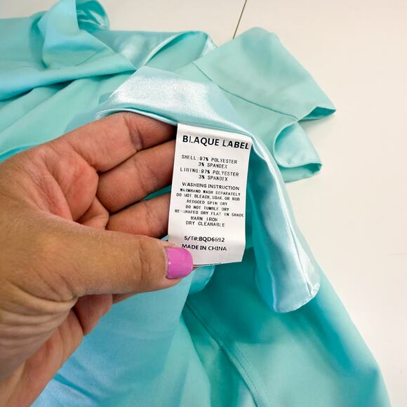 NWT Blaque Label Womens Mini Fit & Flare Mini Dress Blue - Size M - Picture 7 of 9